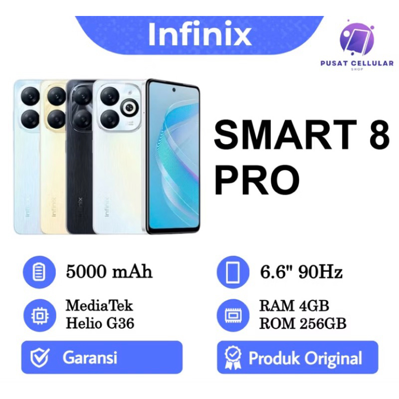 INFINIX SMART 8 PRO RAM 8/128GB & SMART 6 PLUS NEW BNIB