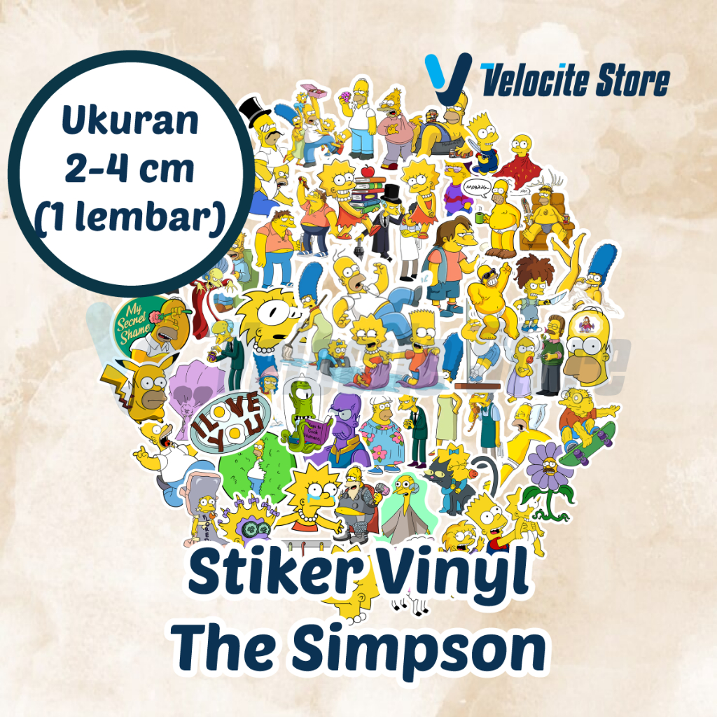 

Stiker Vinyl The Simpson Ukuran 2-4 cm (1 lembar)