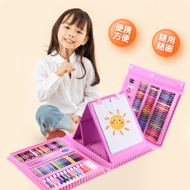 

Crayon Set 208pcs Super Lengkap / Alat Lukis Perlengkapan Mewarnai Anak isi 208pcs Original Komplit