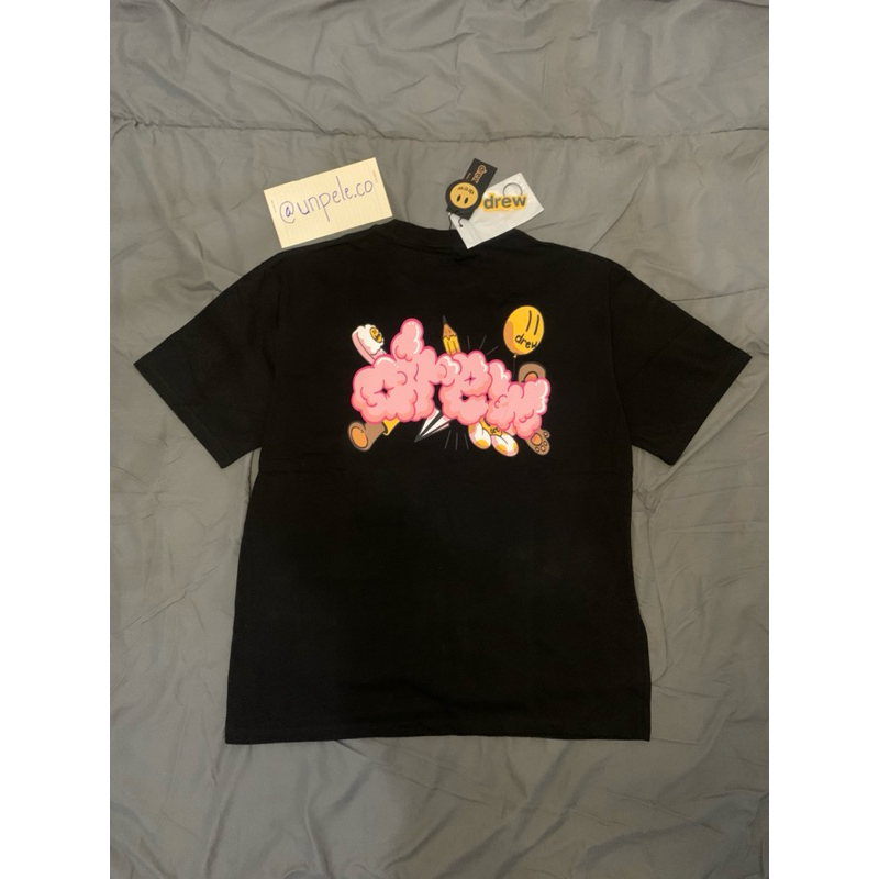 Tshirt Drew House Doodle Joy SS Black Tee Original 100%