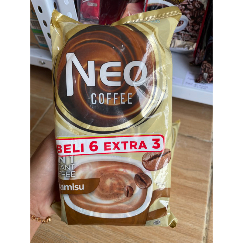 

Neo Coffee Kopi Instan Tiramisu Pack 20 gr isi 6 + 3 pcs