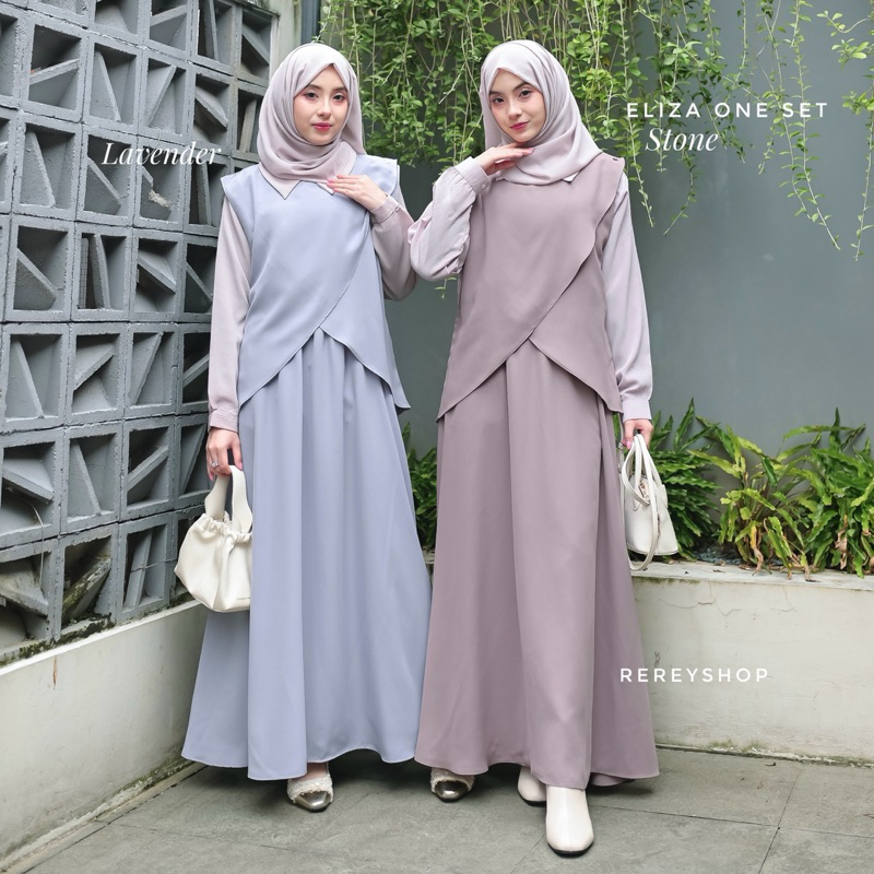 Rereyshop Eliza One Set Vest dan Rok Bahan Royaltwist Premium Vest Korea Daily Outfit (tidak include