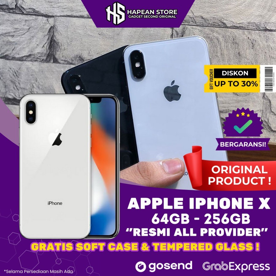iPhonee X | XR | XS / IP X | XR | XS 256GB 128GB 64GB | Second Original Fullset Garansi Resmi Indone