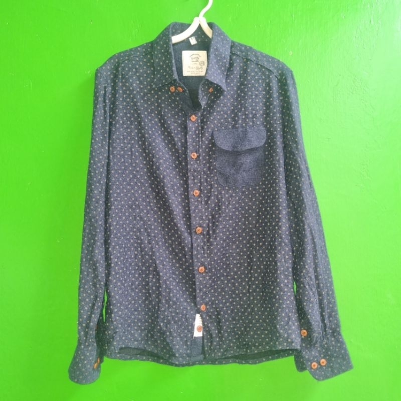 Kemeja Panjang Attention Motif Polkadot Slimfit