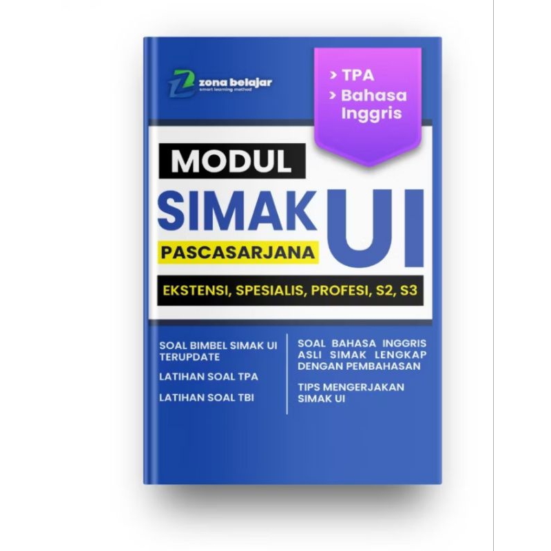 Buku modul simak UI Pascasarjana ekstensi,spesialis,profesi, S2, S3
