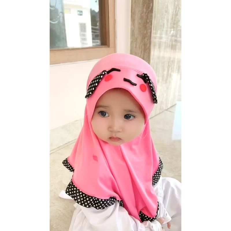 Hijab bayi terbaru 0 6 12 bulan 0 1 2 tahun hijab anak lucu KARAKTER HANBONG Kerudung bayi hijab bay
