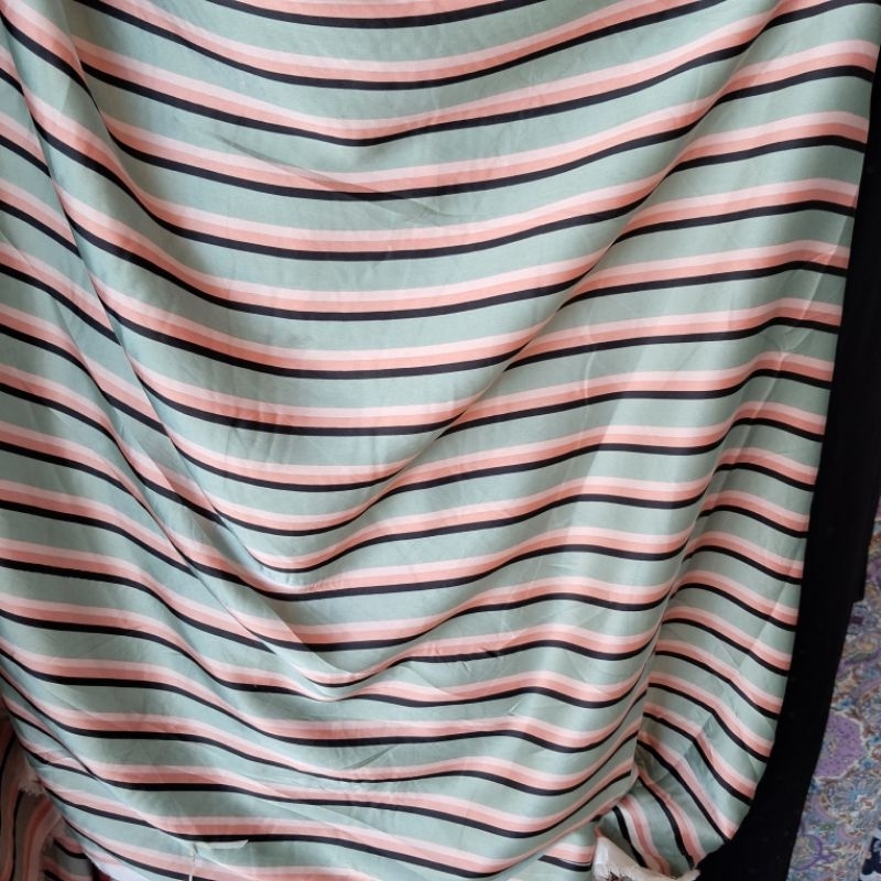 kain satin armani silk import - kain armani silk garis garis harga 0,5m