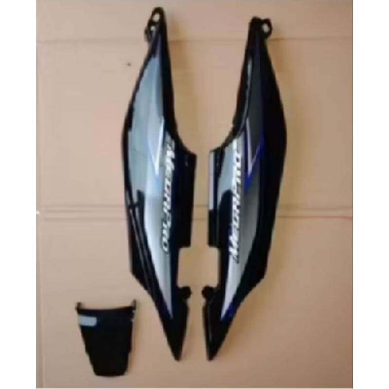 cover body belakang Megapro Primus Megapro new hitam biru