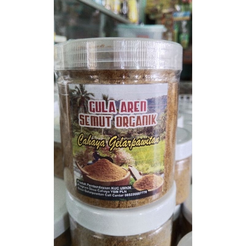 

Gula Aren Semut bubuk Organik kemasan toples 600 mill
