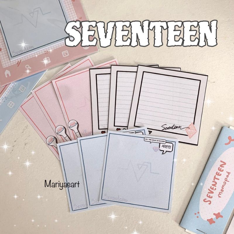

Mariyaeart - Seventeen Memo sheet | seventeen memopad kpop buku korea jurnal kpop | stickynote kpop | memopad korean | journaling korean | seventeen enhypen memo