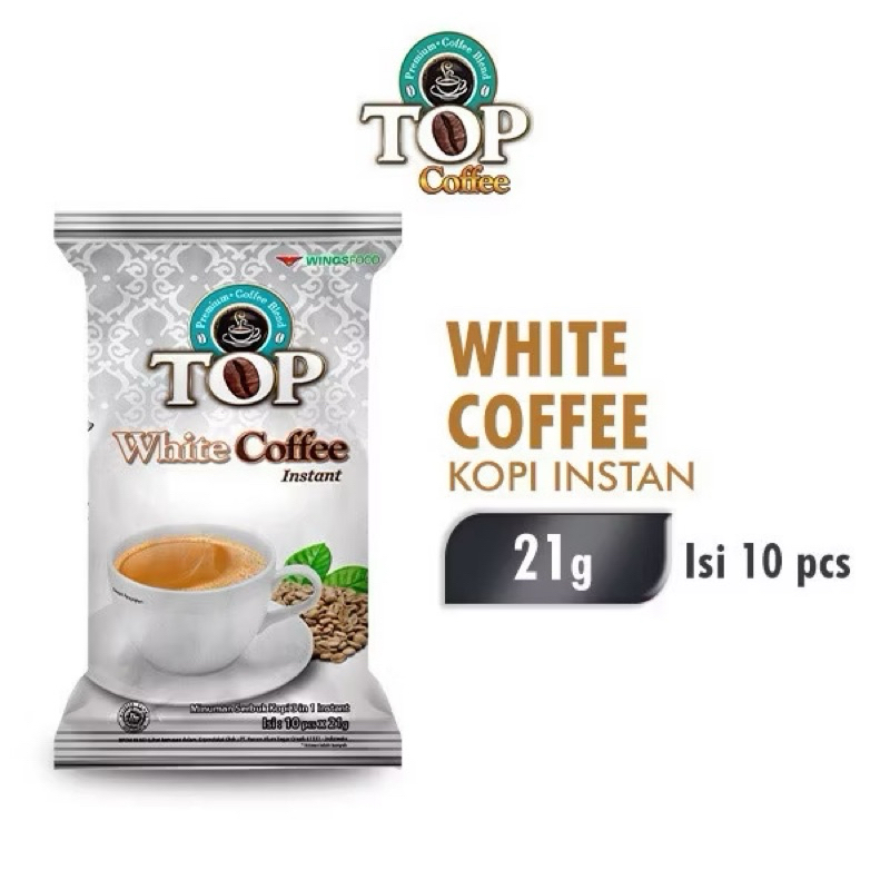 

Kopi Instan TOP White Coffee 1 Renteng isi 10 sachet