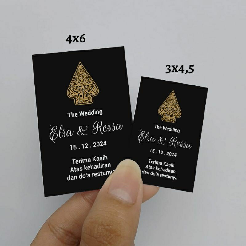 Kartu Ucapan Terima Kasih, Kartu Souvenir Pernikahan LD06