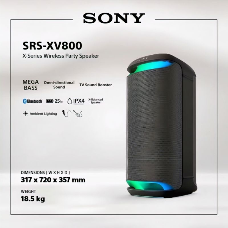 Speaker Party Sony SRS XV800 / SRSXV800 Mega Bass 2 x 6.5 Inch