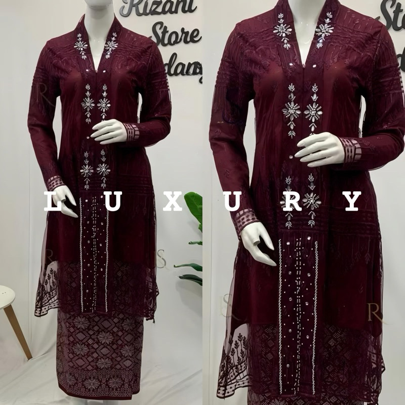 SETELAN KEBAYA V KARTINI/KEBAYA WISUDA/KEBAYA TILE/KEBAYA PESTA/KEBAYA LAMARAN/KEBAYA BUSUI