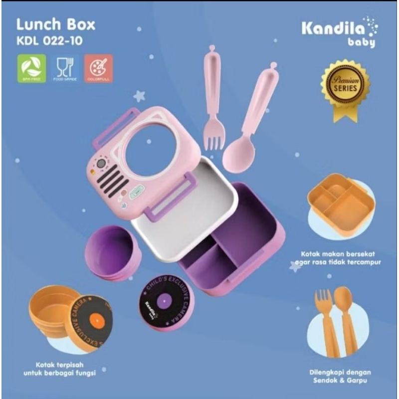 KANDILA LUNCH BOX WITH FORK & SPOON 680ML/KDL 022-10