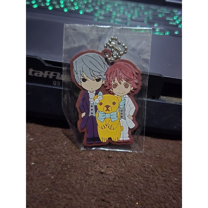 junjou romantica bieru yaoi bl keychain gantungan kunci rubber strap  official merchandise