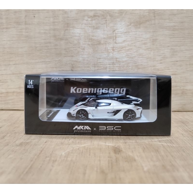 HKM x BSC 1:64 Koenigsegg Jesko Pearl White Red Line version