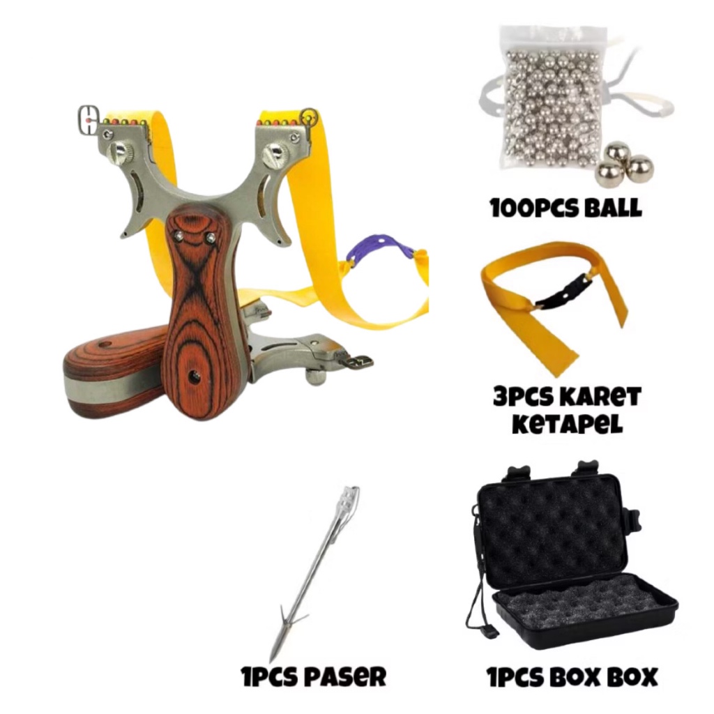 Ketapel Slingshot Kayu Berburu Ikan Catapult - Ketapel Slingshot