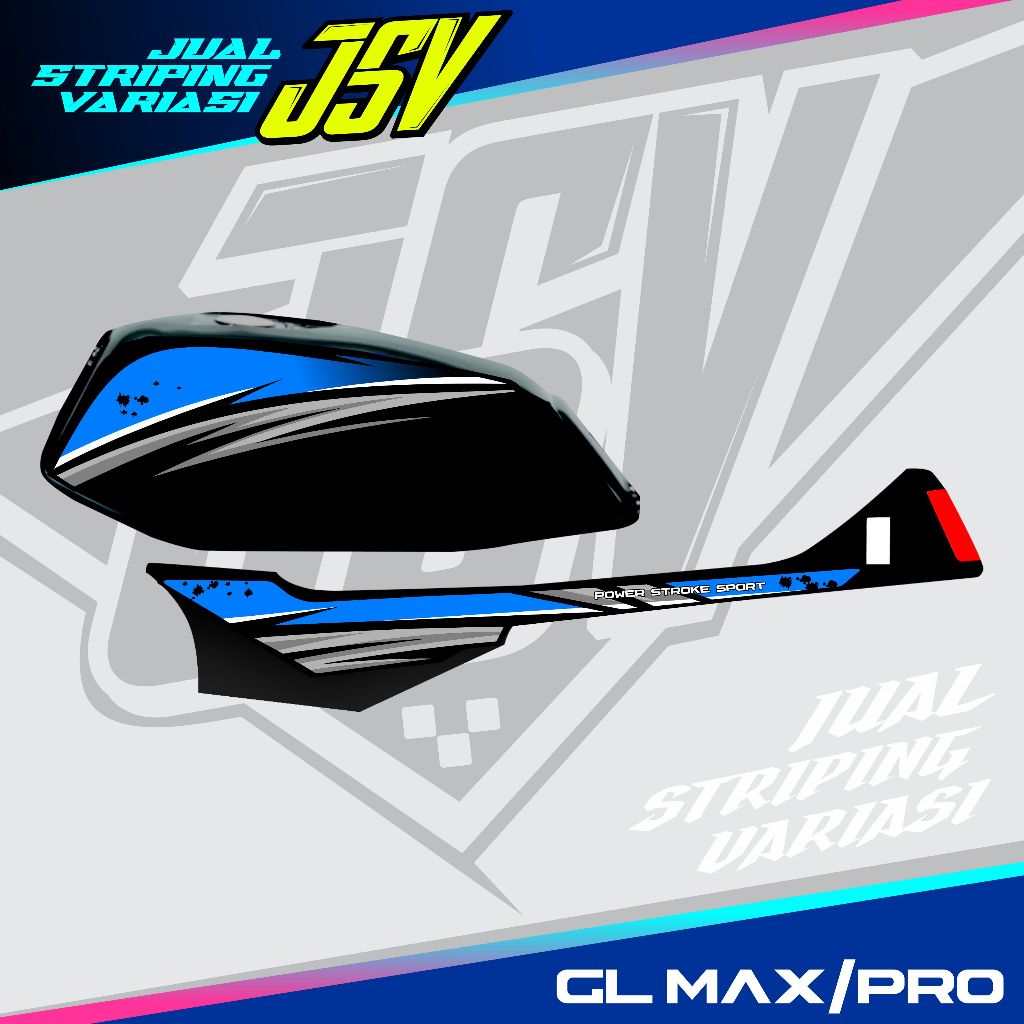 Striping GL Max Stiker Motor GL Pro Custom GL 100 GL Herex