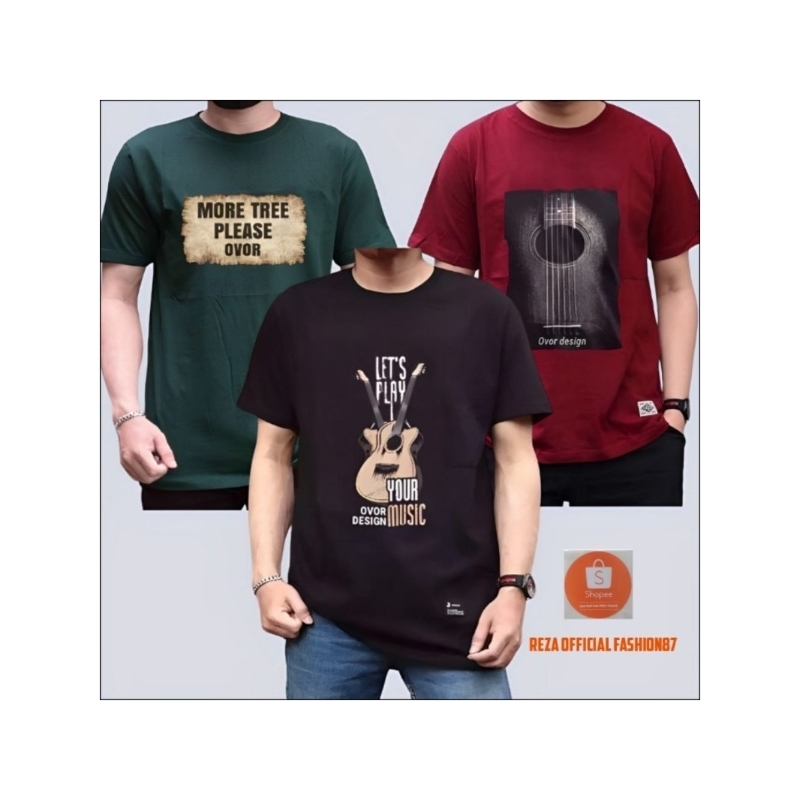 kaos pria distro keren cuma 100 ribuan dapet 3