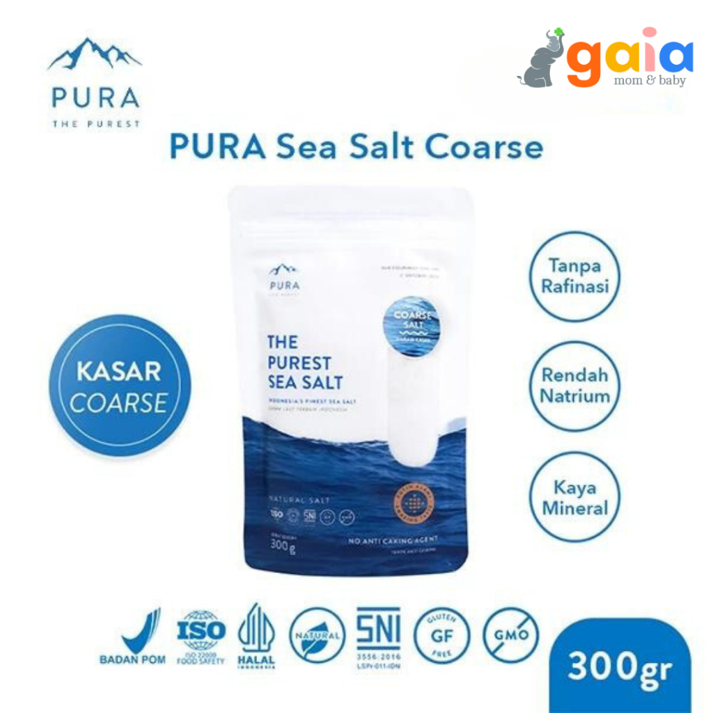 

Pura Coarse Sea Salt 300g | Garam Organik | Garam Kasar