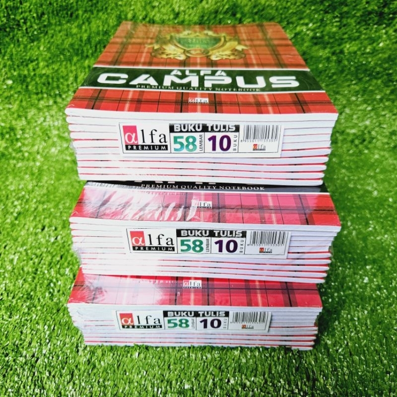 

buku tulis ALFA CAMPUS 58 lembar isi 10 pcs buku ukuran kwarto/buku tulis biasa RB9