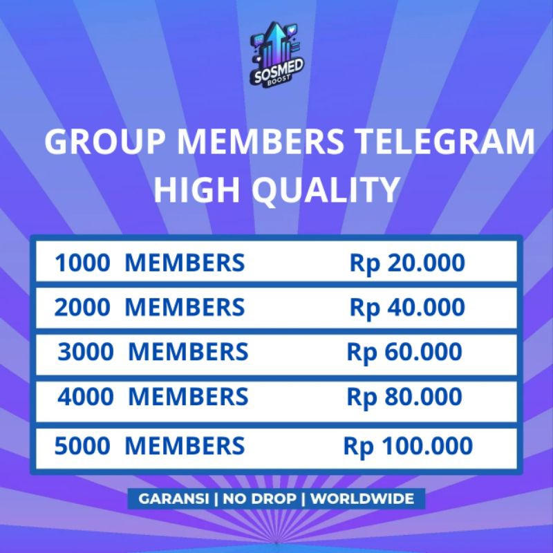 GROUP MEMBER TELEGRAM BERGARANSI