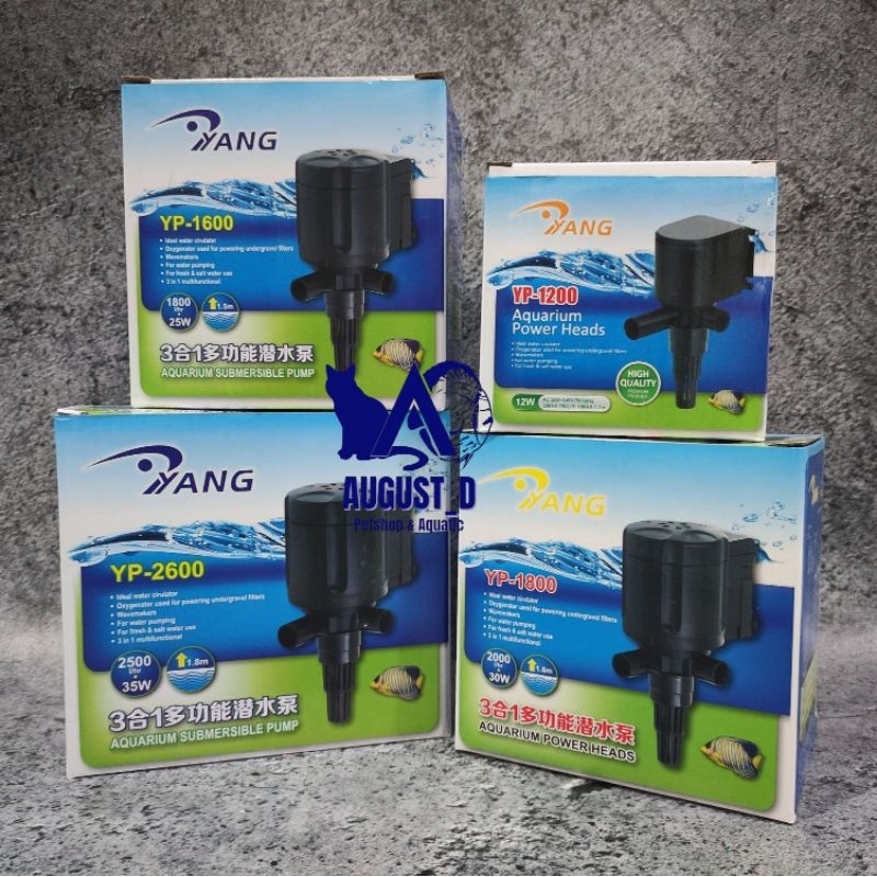 Pompa Aquarium / Hidroponik Celup Yang Series YP1200/ YP1600 / YP1800 /YP2600