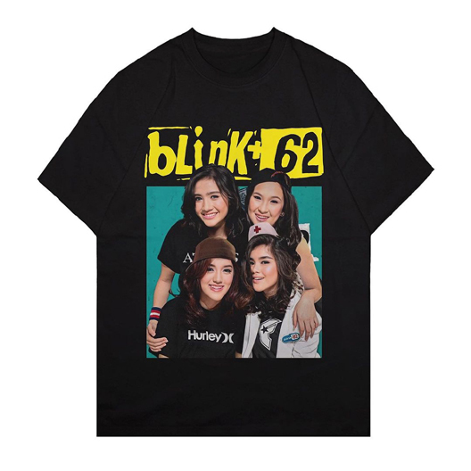 Blink +62 Blink 182 Funny GirlBand Tshirt Katun Kombed 30s Casual T-SHIRT Real Pict BISA COD | Size 