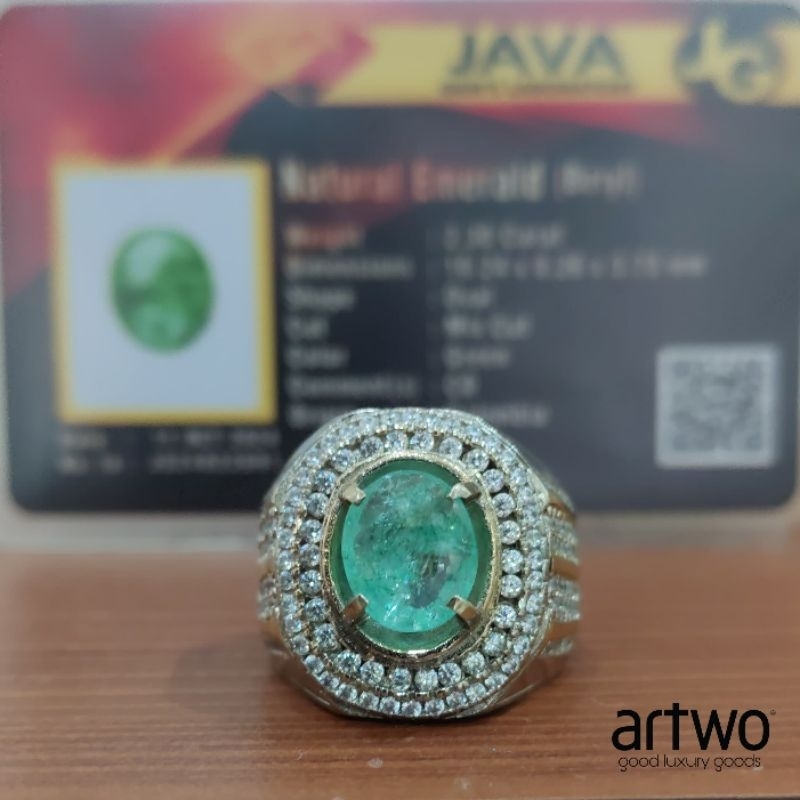 Cincin Batu Zamrud Emerald Beryl Colombia
