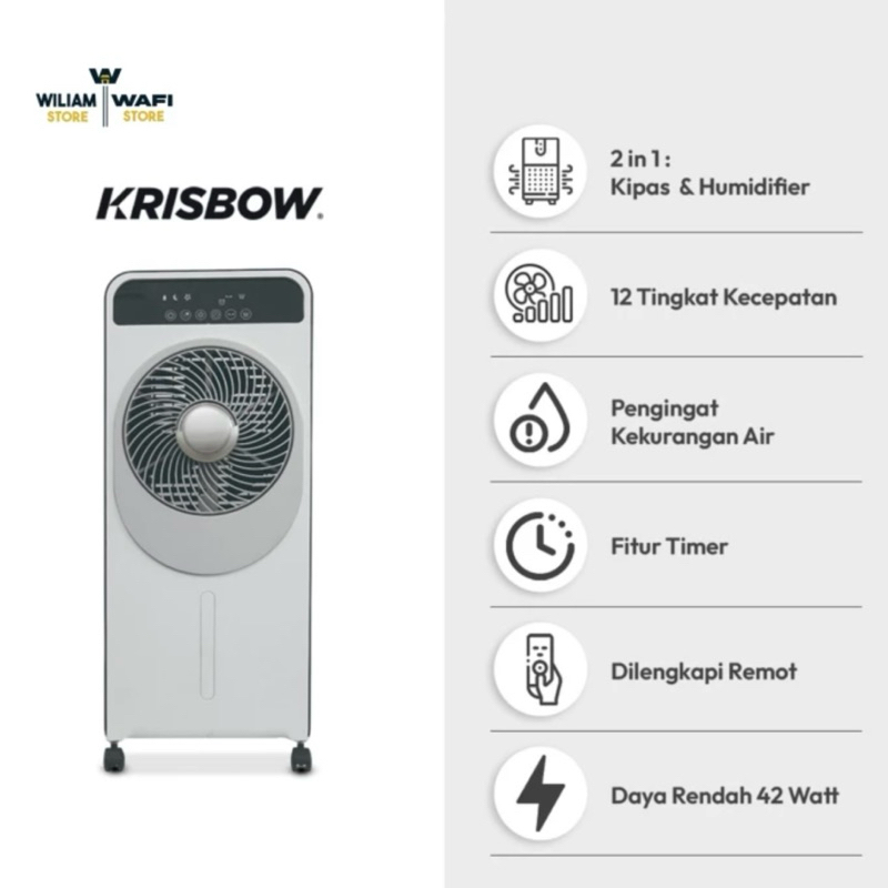 Krisbow Misty Fan Kipas Angin Embun Uap 8 inch