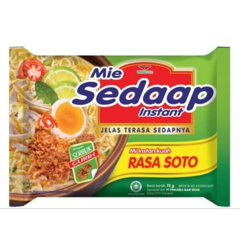 

MIE SEDAAP SOTO ( 1 KARTON) ISI 40 BKS