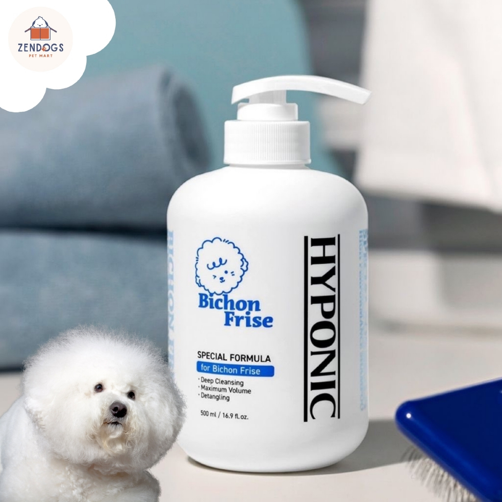 HYPONIC BICHON SHAMPOO Formula Khusus Anjing Bichon Hypoallergenic Volumizing Detangling Deep Cleans