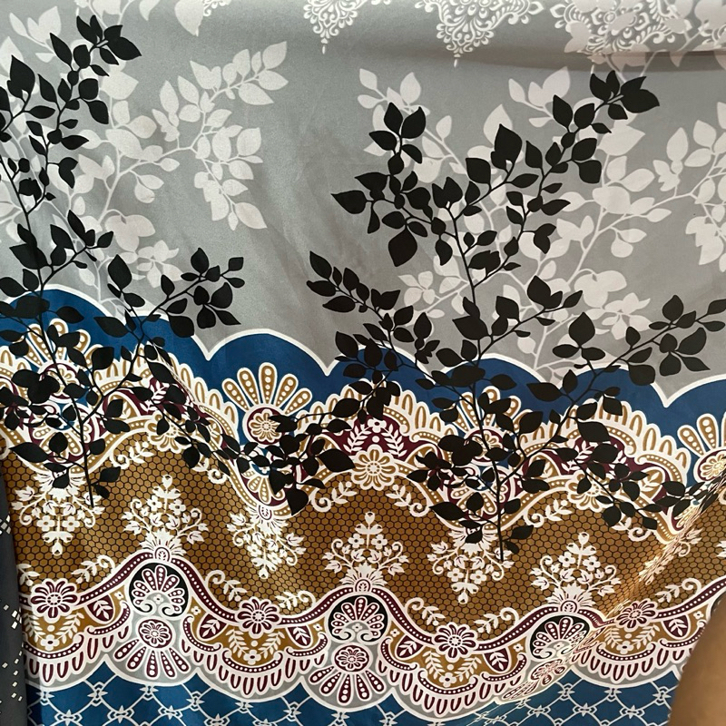 kain dior silk motif etnik premium - kain satin dior original - kain dior silk style premium - kain 