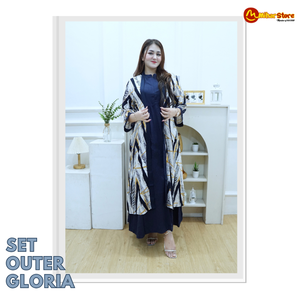 SET OUTER WANITA | GAMIS OUTER KEKINIAN  | OUTER GLORIA