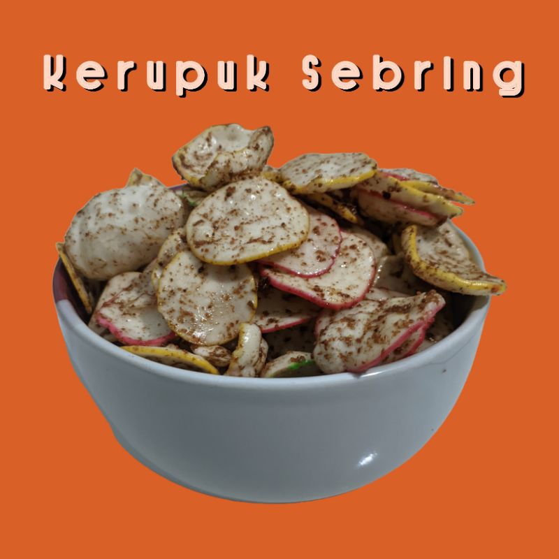 

KERUPUK SEBLAK PEDES / SEBRING (KRUPUK SEBLAK KERING )250 gr