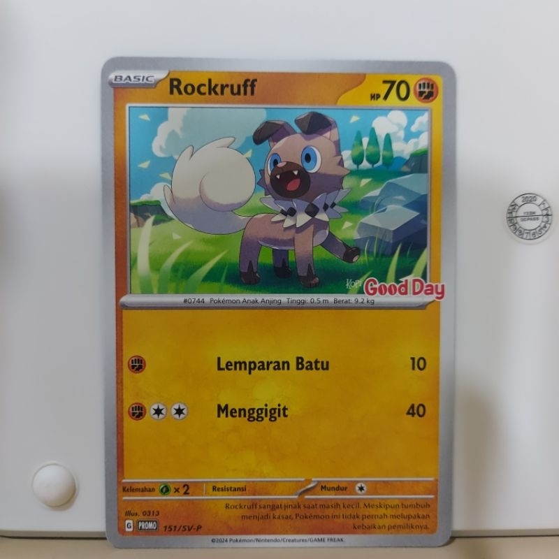 ROCKRUFF - POKEMON GOODDAY COLLAB PSA 10 KARTU