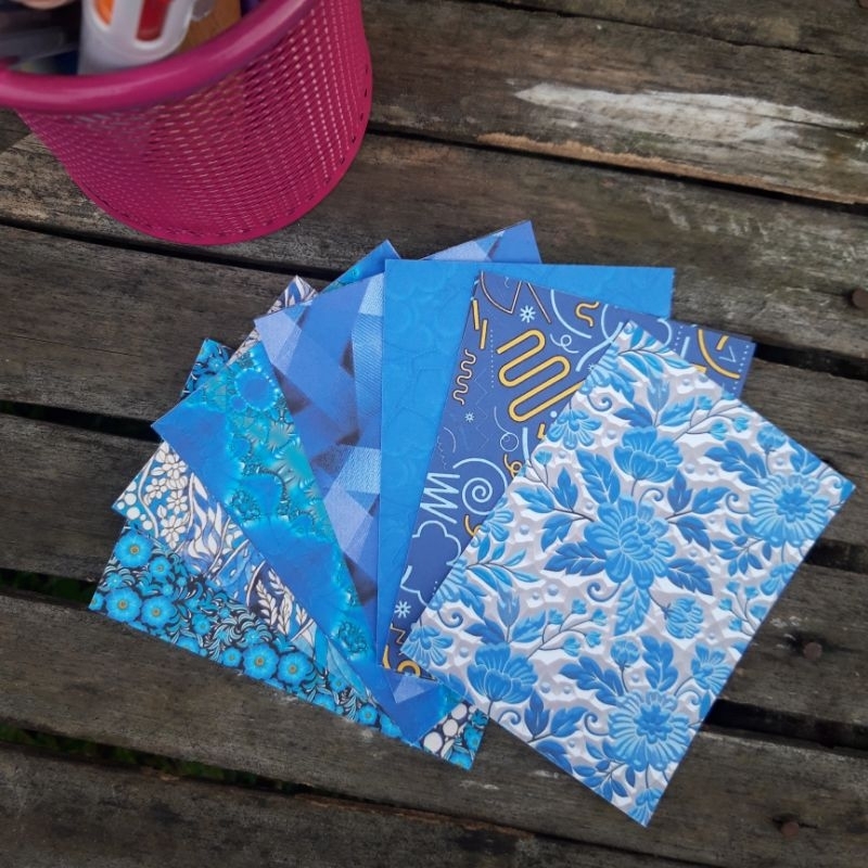 

[10 PCS] Blue Series Kertas Dekorasi Journaling-Decorative Paper Vintage