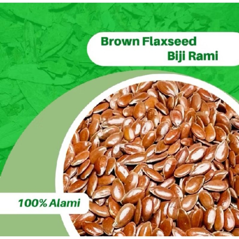 brown flaxseed organik 1kg/bubuk biji rami murni/biji rami utuh kualitas bagus