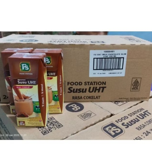 

FS Susu UHT coklat food station 1dus isi 24