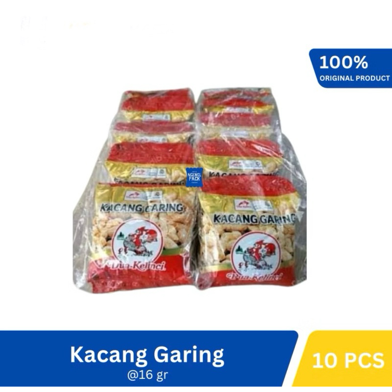 

KACANG DUA KELINCI KACANG GARING RENCENG SACHET SERIBU 1000AN MURAH GROSIR ISI 10