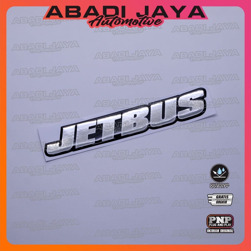 Emblem Logo Jetbus / Emblem Timbul Jetbus Adiputro / Sticker Jetbus / Stiker Logo Jetbus