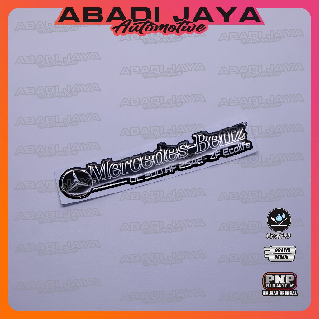 Emblem logo mercedes benz oc500rf / emblem timbul bus mercy / sticker mercedes benz oc500rf 2542 / s