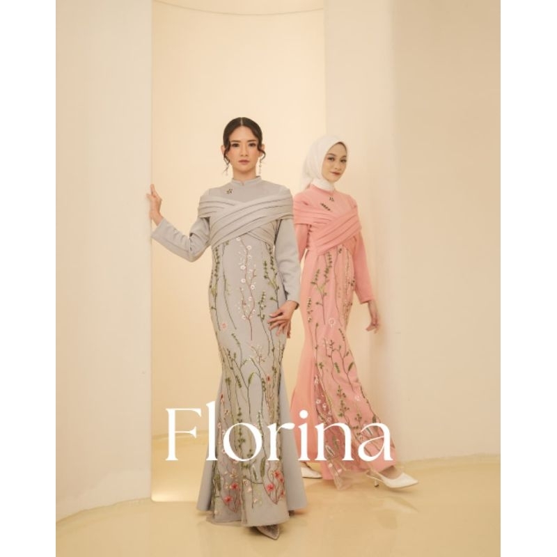 Florina Dress - dress viral terkini - dress simple elegan - ootd muslimah - dress kondangan- gaun pe