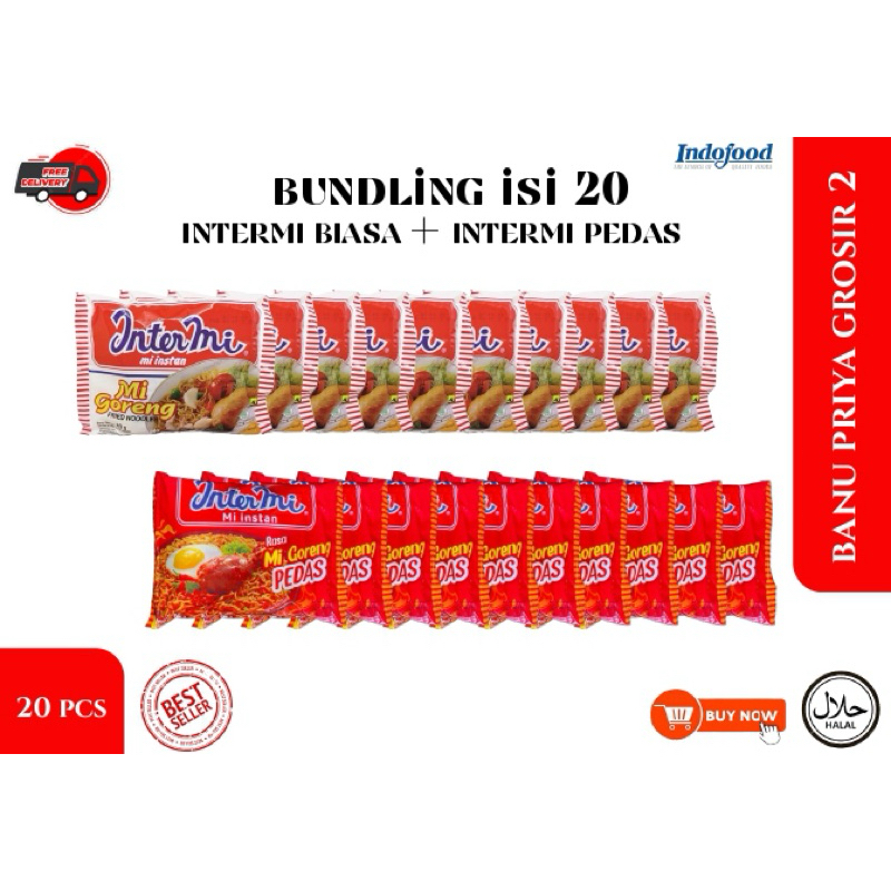 

Mie Instan Intermie Goreng & Intermie Pedas ( Paket 20 Pcs )