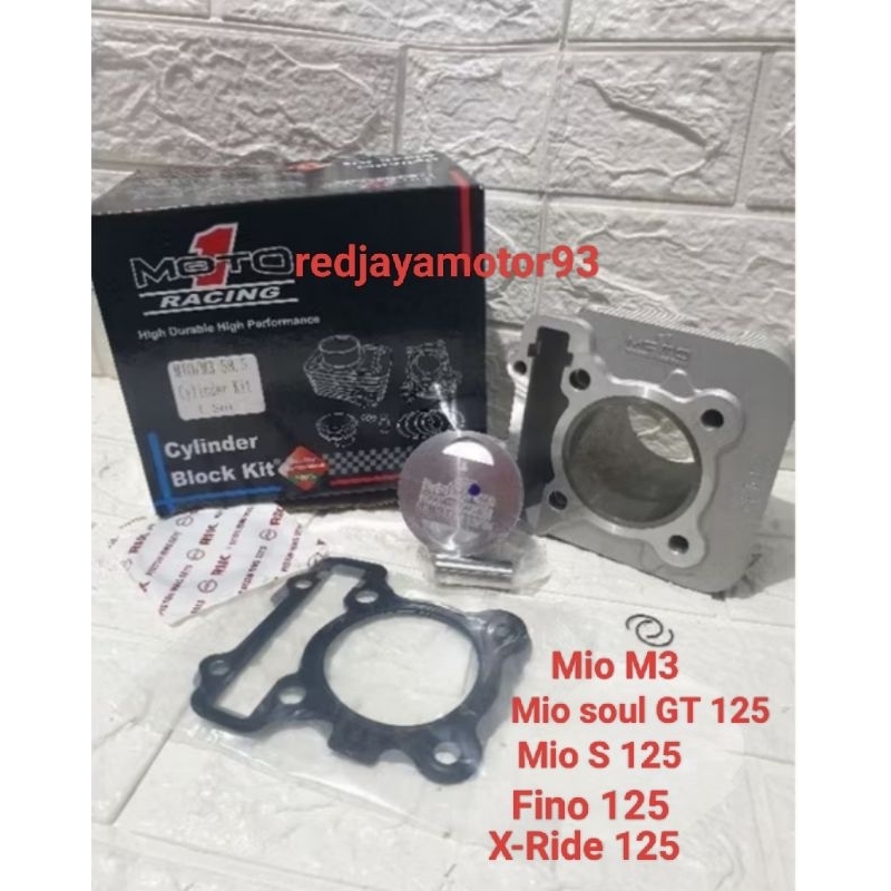 Blok seher Bore up kit moto 1 58.5mm Mio M3, Mio soul GT 125, Mio S 125, X-Ride 125, Fino 125, Mio Z