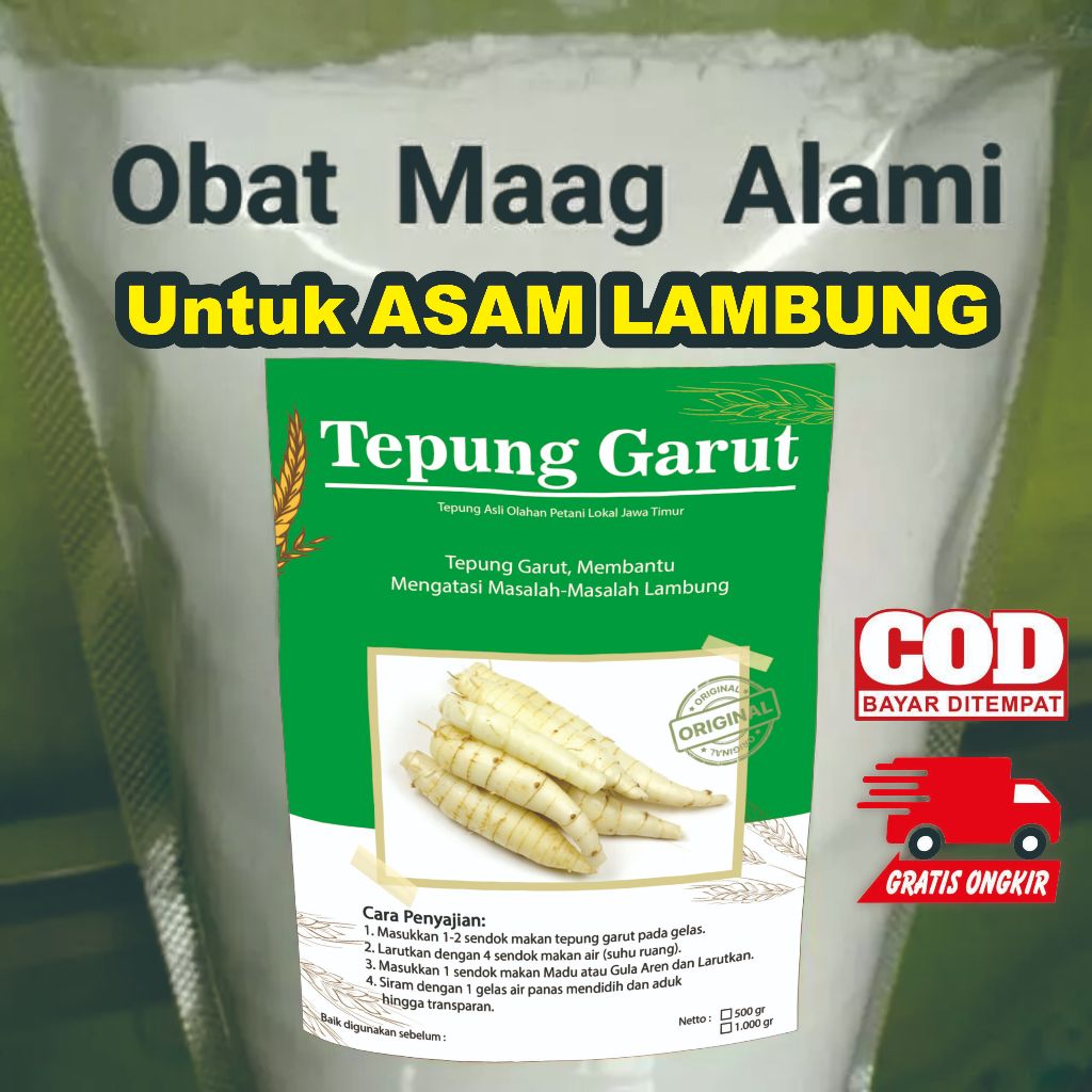 

TEPUNG PATI GARUT - Premium 1 Kg Tepung Garut Asli Obat Maag Asam Lambung