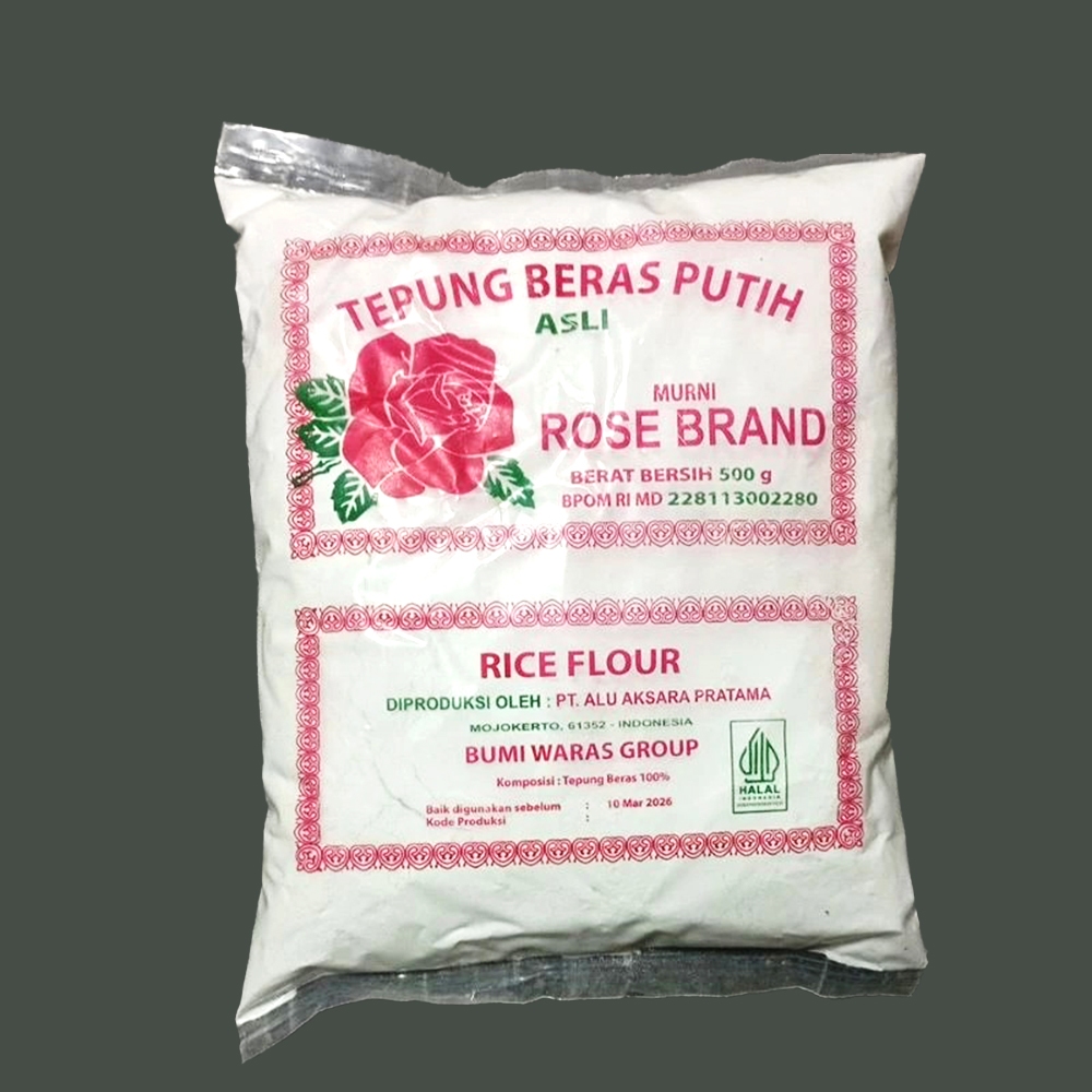 

Tepung Beras Rose Brand 500 gram | Bahan Kue Asli Murni Halal