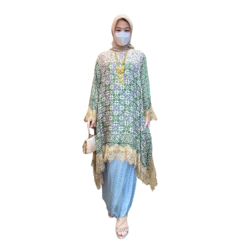KAFTAN VISCOES WANITA ORIGINAL/KAFTAN BATIK PESTA TRADISIONAL/GAMIS BATIK REMAJA WANITA SUPER MEWAH