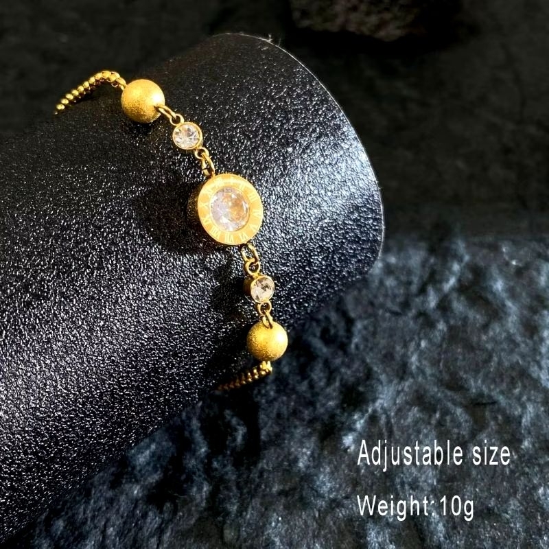 Gelang serut romawi berlian titanium